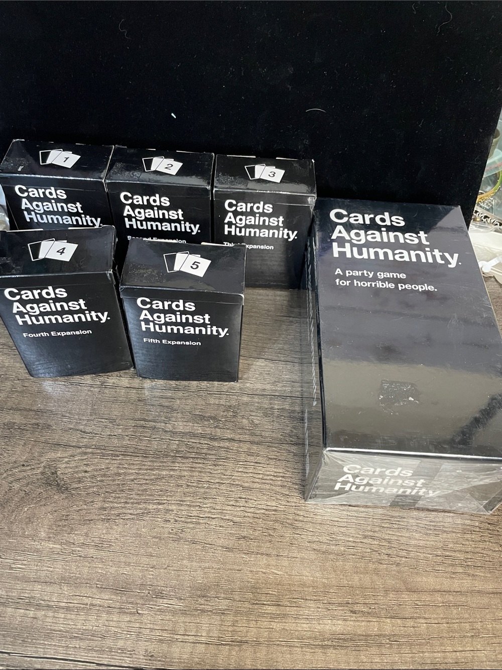 Cards against humanity Party Game. 6pc. Free Bananagrams.